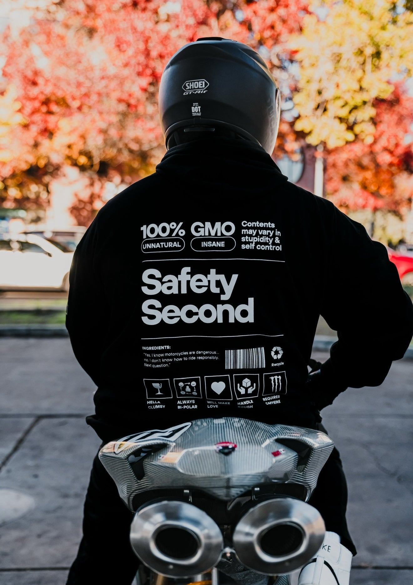 MotoPDX Heavyweight Oversized Riding Hoodie Felt Lined